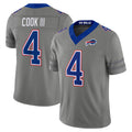 B.Bills #4 James Cook III Player Gray Limited Nickel City Home Game Mdoa Stitched Jerseys