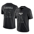 P.Eagles #11 Jihaad Campbell Player Black Reflective Limited Home Game Mdoa Stitched Jerseys