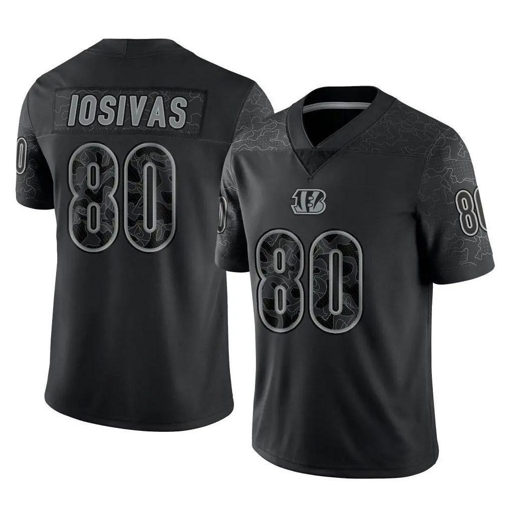 C.Bengals #80 Andrei Iosivas Player Black Reflective Limited Game Mdoa Stitched Jerseys