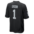 Mdoa LV.Raiders #1 Groom Black Game Jersey