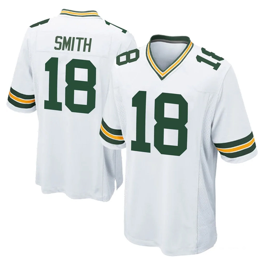GB.Packers #18 Jonnu Smith Player White Home Game Mdoa Stitched Jerseys