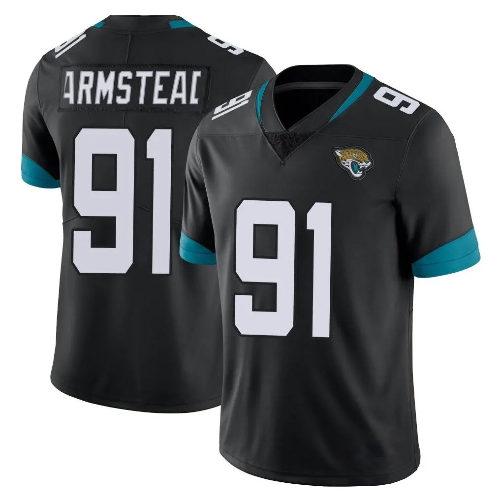 J.Jaguars #91 Arik Armstead Player Black Vapor Untouchable Limited Home Game Mdoa Stitched Jerseys