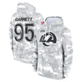 LA.Rams #95 Myles Garrett Player Arctic Camo Salute to Service Hoodies Limited Game Mdoa Stitched Jerseys