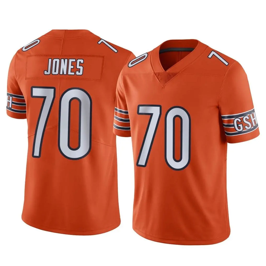 C.Bears #70 Braxton Jones Player Orange Alternate Vapor Limited Home Game Mdoa Stitched Jerseys