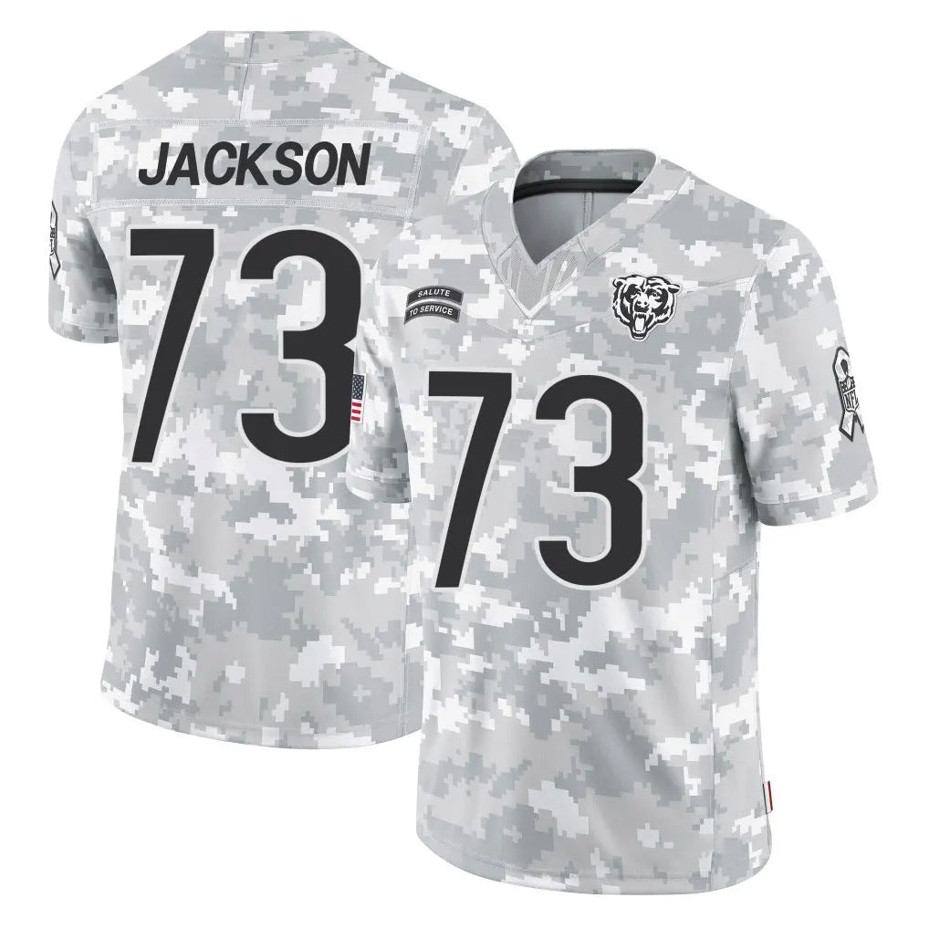 C.Bears #73 Jonah Jackson Player Arctic Camo Salute to Service Limited Mdoa Stitched Jerseys