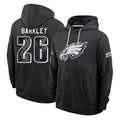 P.Eagles #26 Saquon Barkley Player 2026 Black Logo Pullover Hoodies Limited Game Mdoa Stitched Jerseys
