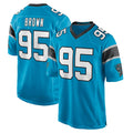 C.Panthers #95 Derrick Brown Player Blue Game Mdoa Stitched Jerseys