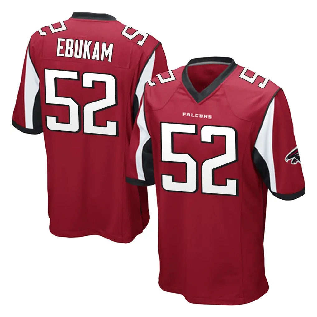 A.Falcons #52 Samson Ebukam Player Red Color Vapor Home Game Mdoa Stitched Jerseys