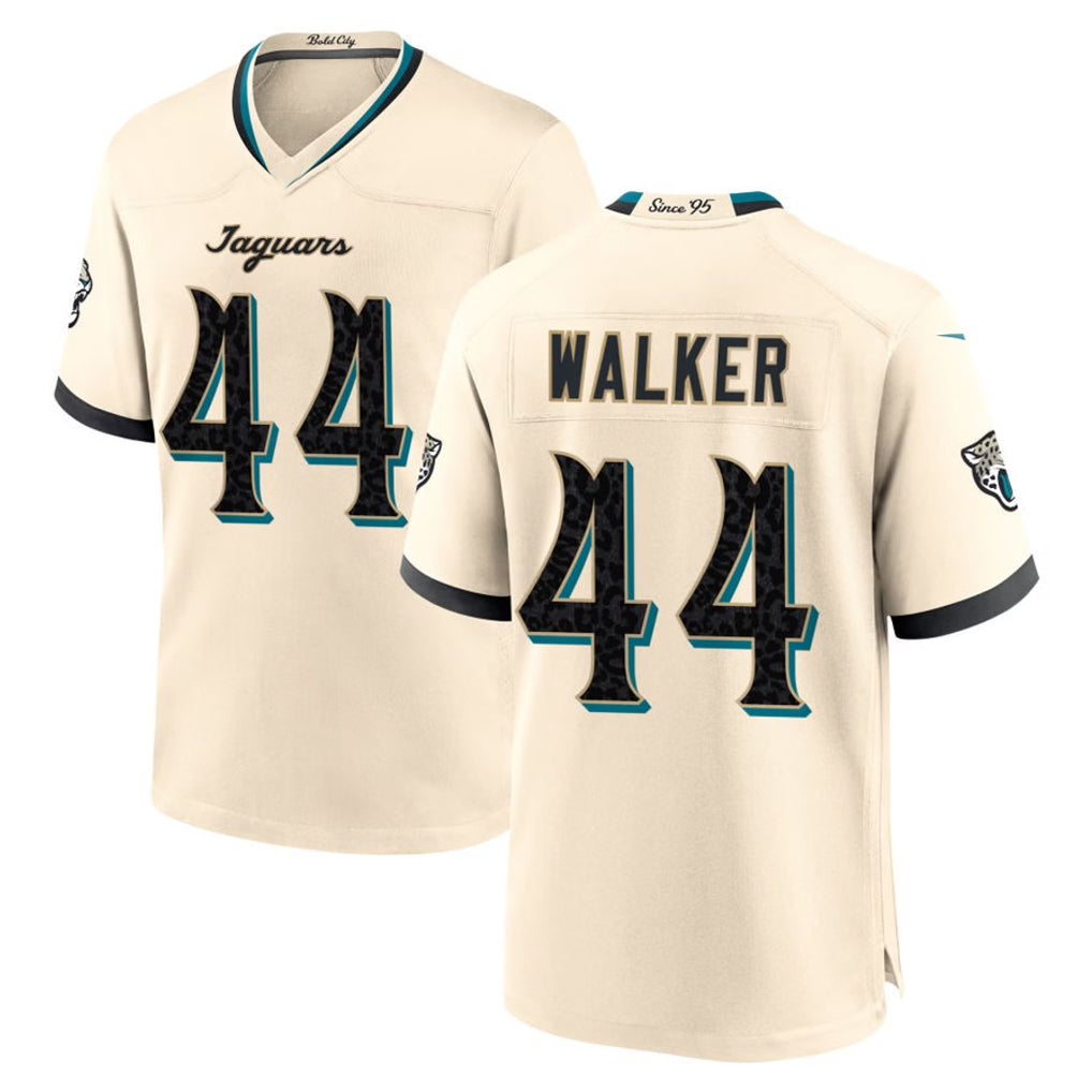 J.Jaguars #44 Travon Walker Player Natural 2026 Rivalries Collection Game Mdoa Stitched Jerseys