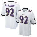B.Ravens #92 Nnamdi Madubuike Player White Alternate Home Game Mdoa Stitched Jerseys