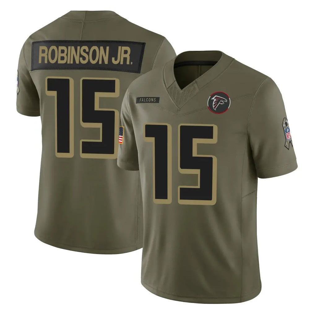 A.Falcons #15 Brian Robinson Player Olive Salute To Service Limited Home Game Mdoa Stitched Jerseys