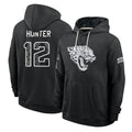 J.Jaguars #12 Travis Hunter Player 2026 Black Logo Pullover Hoodies Limited Game Mdoa Stitched Jerseys