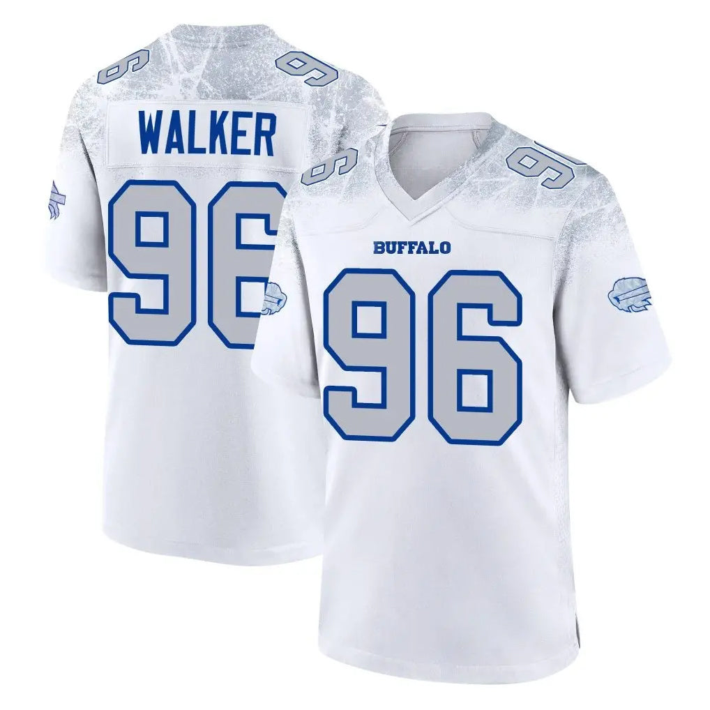 B.Bills #96 Deone Walker Player White Rivalries Collection Game Mdoa Stitched Jerseys