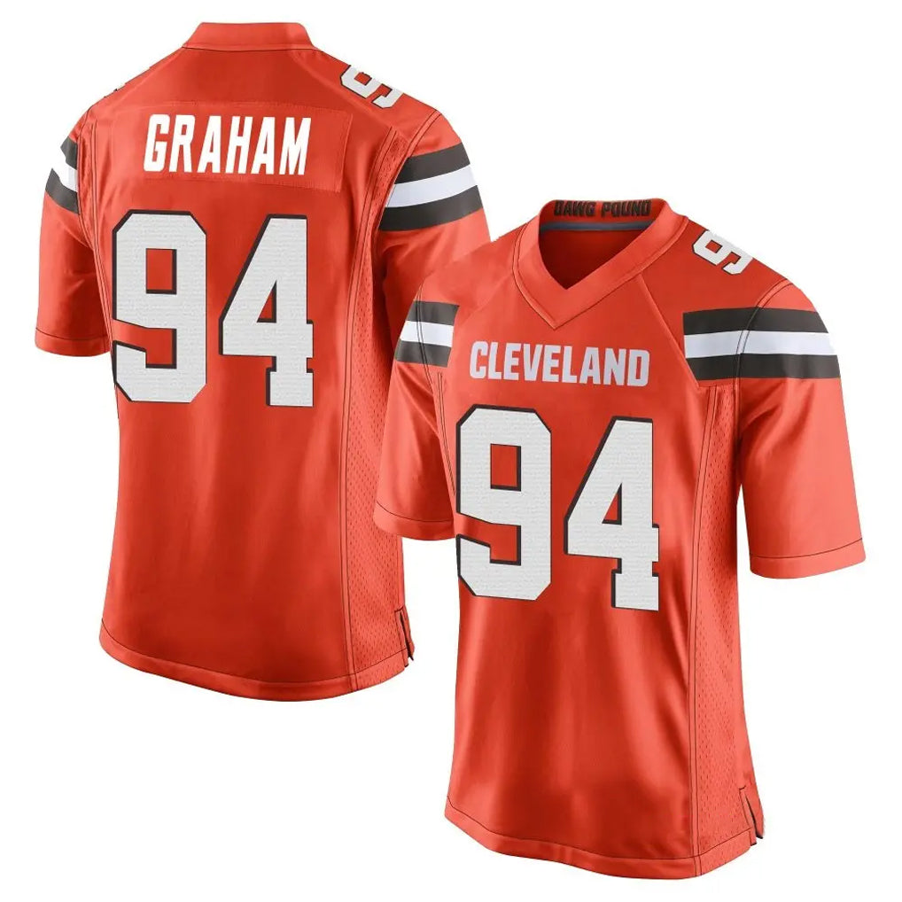 C.Browns #94 Mason Graham Player Orange Home Game Mdoa Stitched Jerseys