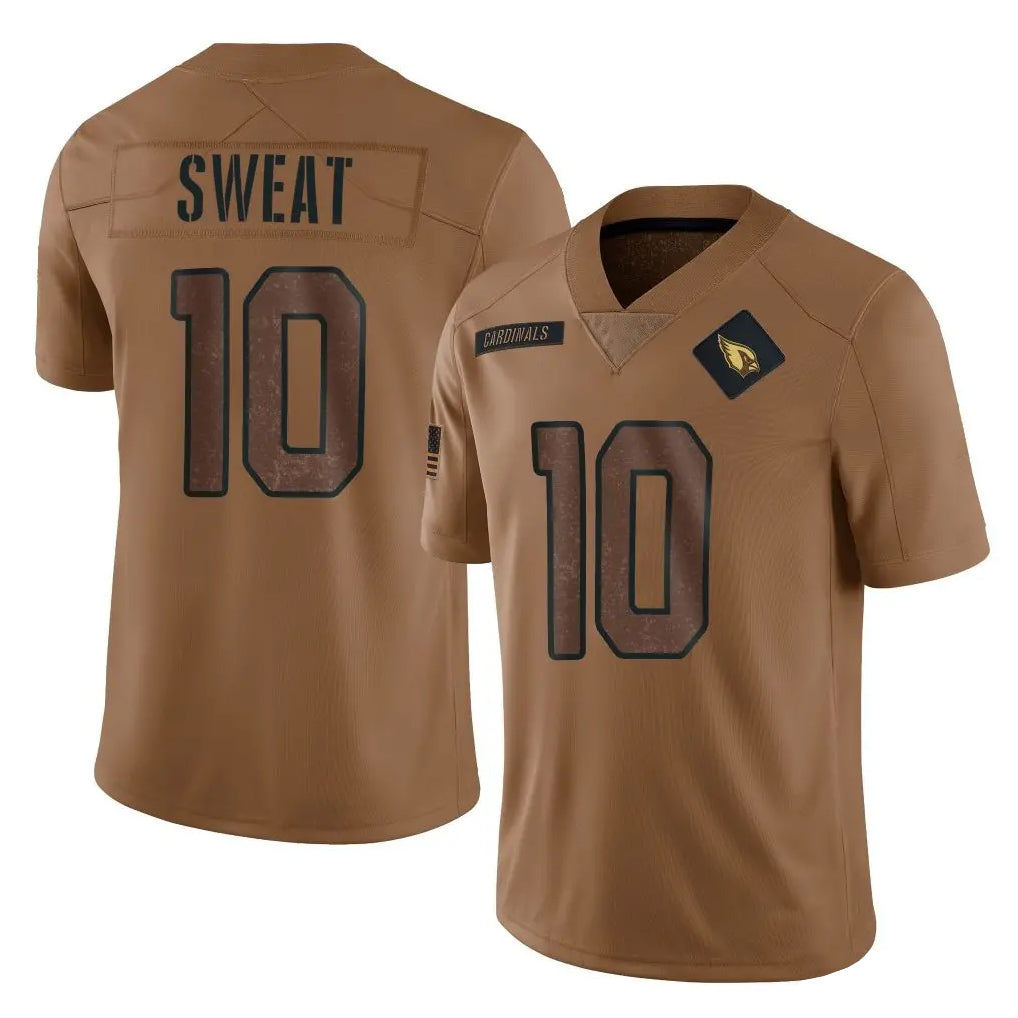 A.Cardinals #10 Josh Sweat Player Brown Limited Salute To Service Home Game Mdoa Stitched Jerseys