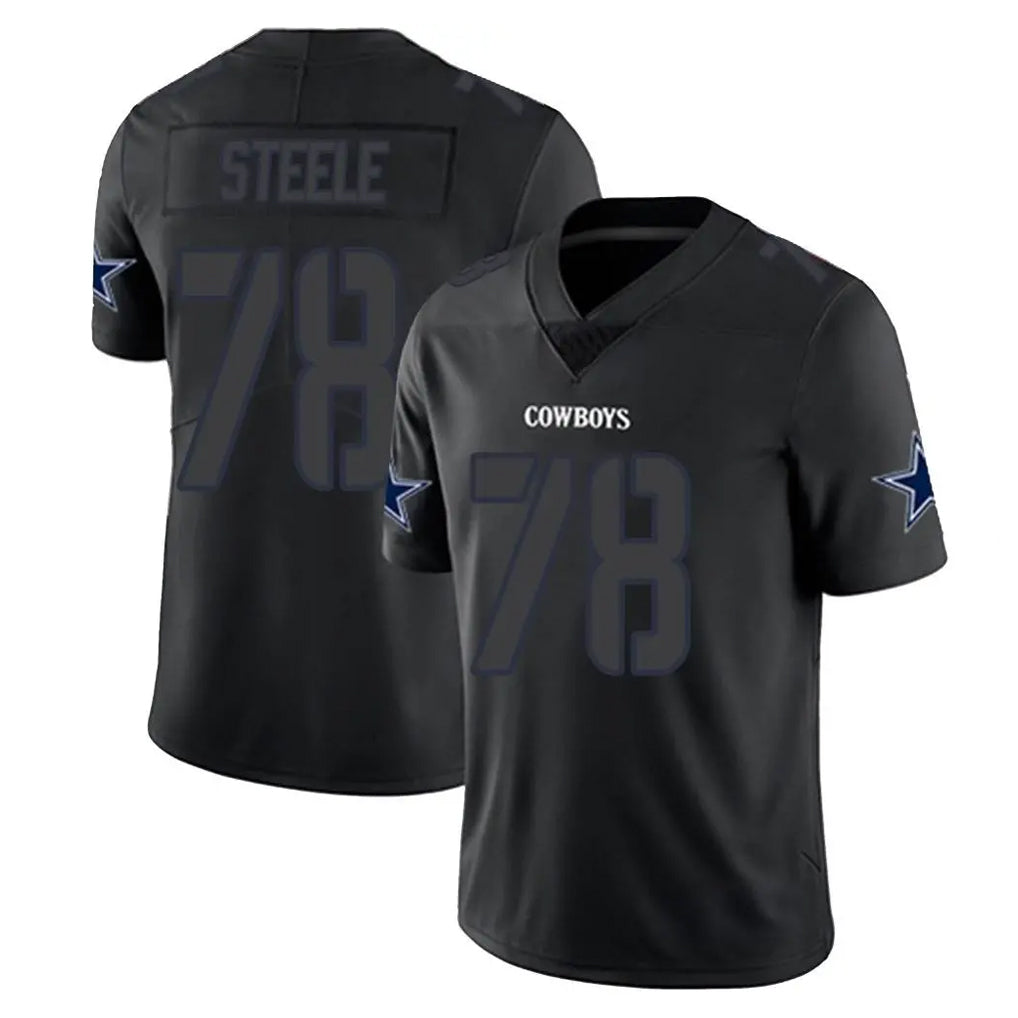 D.Cowboys #78 Terence Steele Player Black Impact Limited Home Game Mdoa Stitched Jerseys