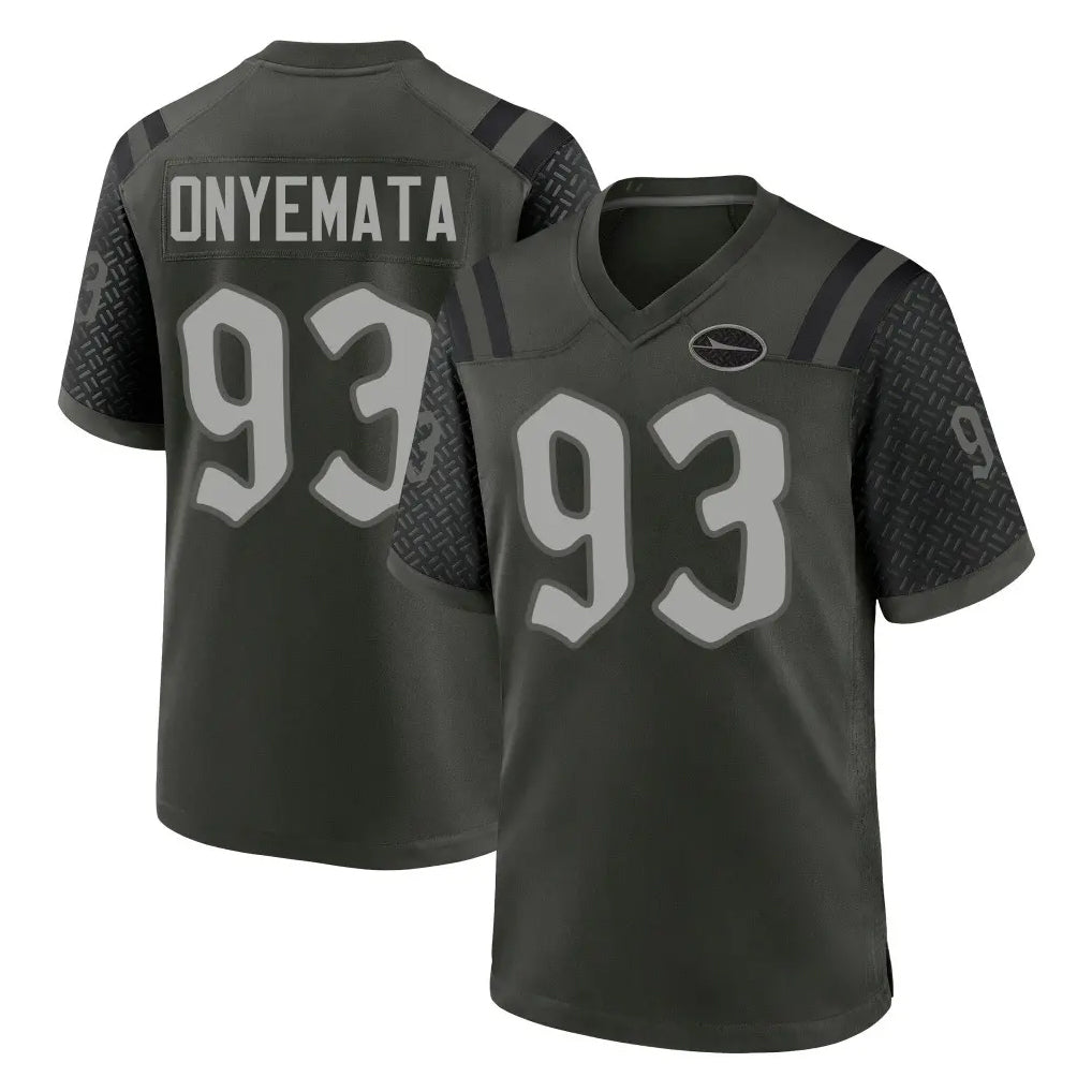 NY.Jets #93 David Onyemata Player Green 2025 Rivalries Collection Home Game Mdoa Stitched Jerseys