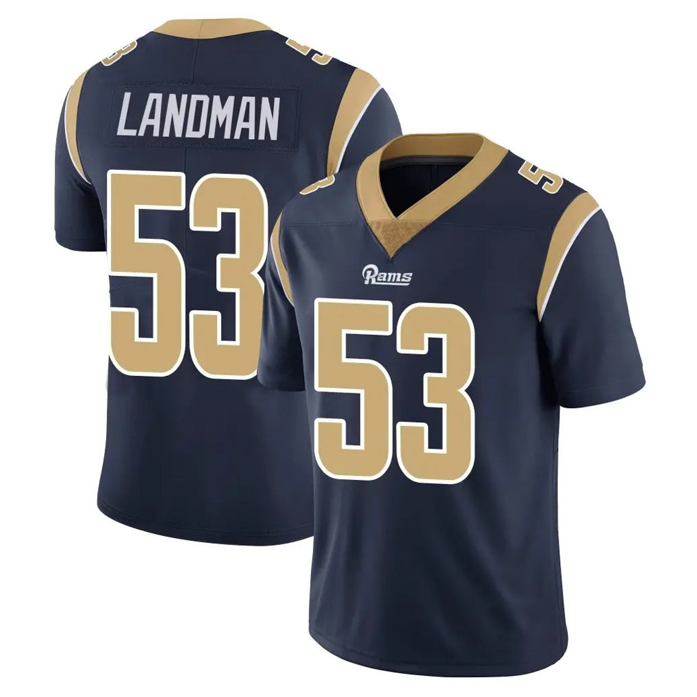 LA.Rams #53 Nate Landman Player Navy Limited Vapor Untouchable Home Game Mdoa Stitched Jerseys