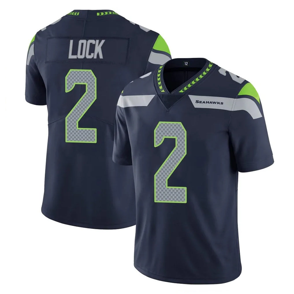 S.Seahawks #2 Drew Lock Player Navy Limited Vapor Untouchable Home Game Mdoa Stitched Jerseys