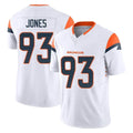 D.Broncos #93 D.J. Jones Player White Limited Vapor F.U.S.E. Home Game Mdoa Stitched Jerseys
