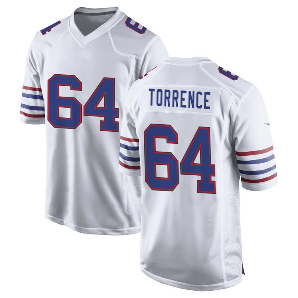 B.Bills #64 O'Cyrus Torrence Player White Alternate Game Mdoa Stitched Jerseys