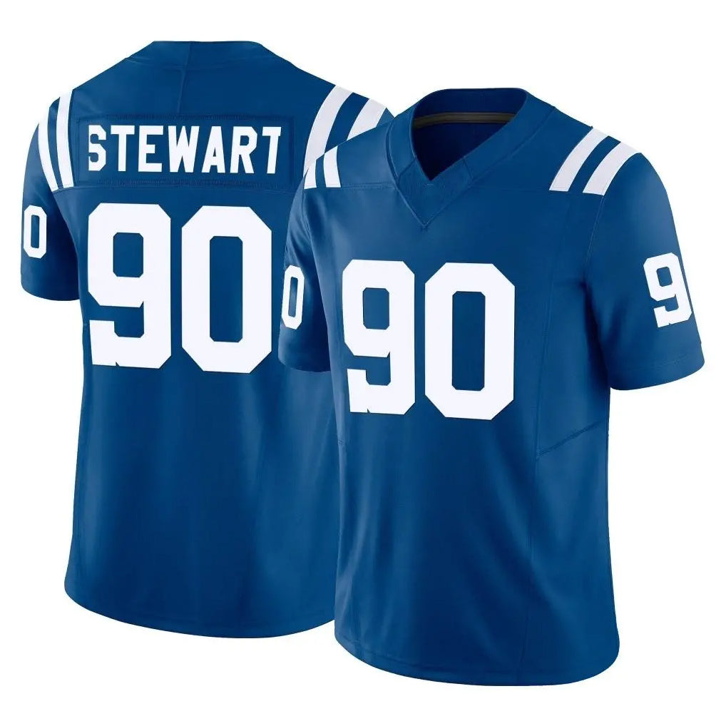 IN.Colts #90 Grover Stewart Player Royal Limited Vapor F.U.S.E. Home Game Mdoa Stitched Jerseys