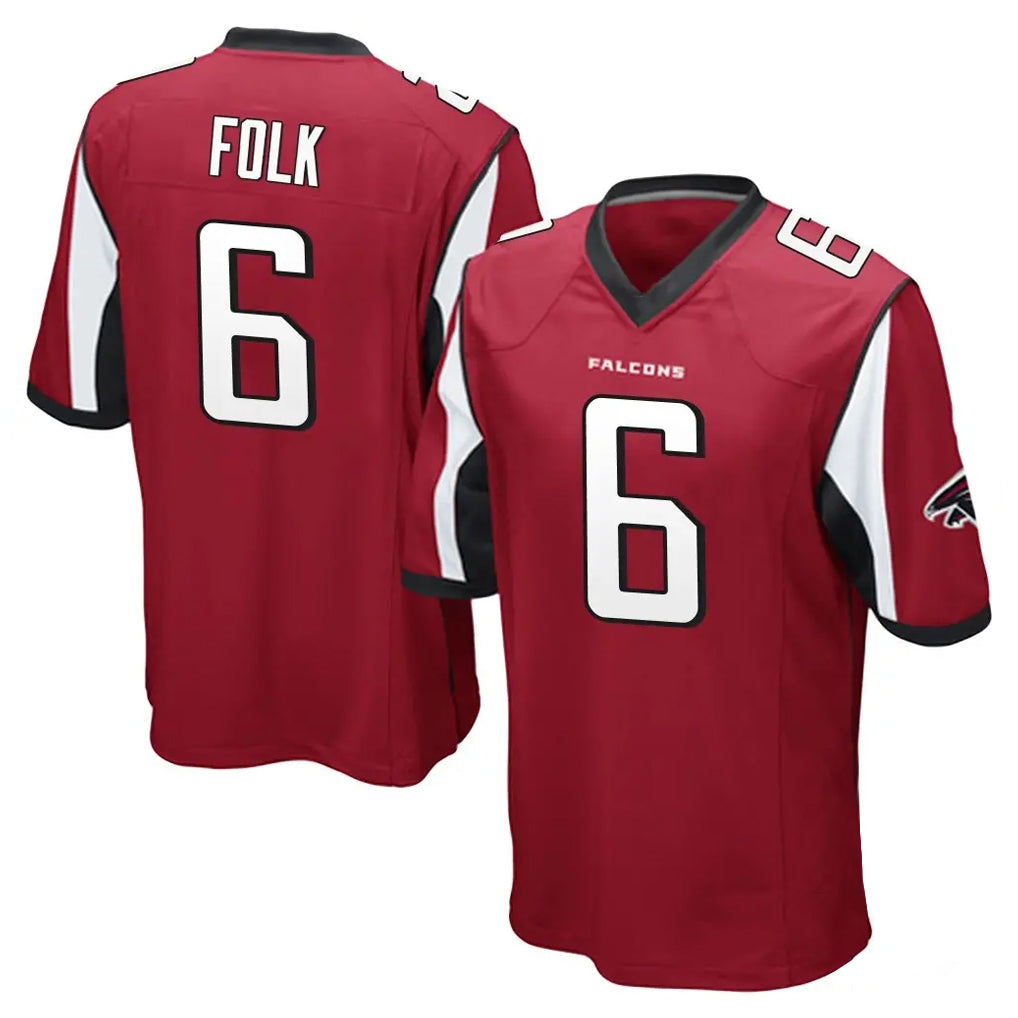 A.Falcons #6 Nick Folk Player Red Color Vapor Home Game Mdoa Stitched Jerseys