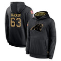 C.Panthers #63 Rasheed Walker Player Black Salute to Service Pullover Hoodies Limited Game Mdoa Stitched Jerseys