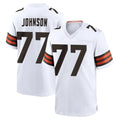 C.Browns #77 Zion Johnson Player White Home Game Mdoa Stitched Jerseys