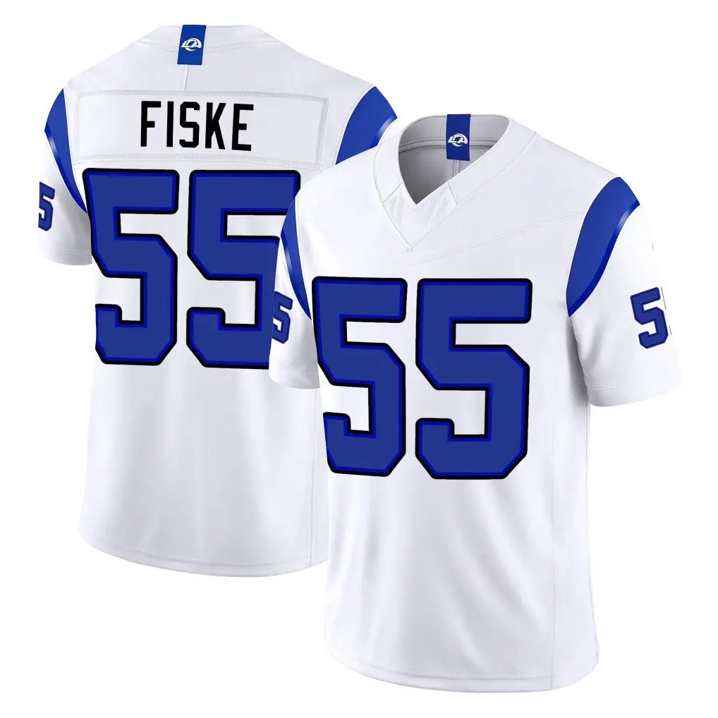 LA.Rams #55 Braden Fiske Player White Limited Fearsome Vapor F.U.S.E. Home Game Mdoa Stitched Jerseys