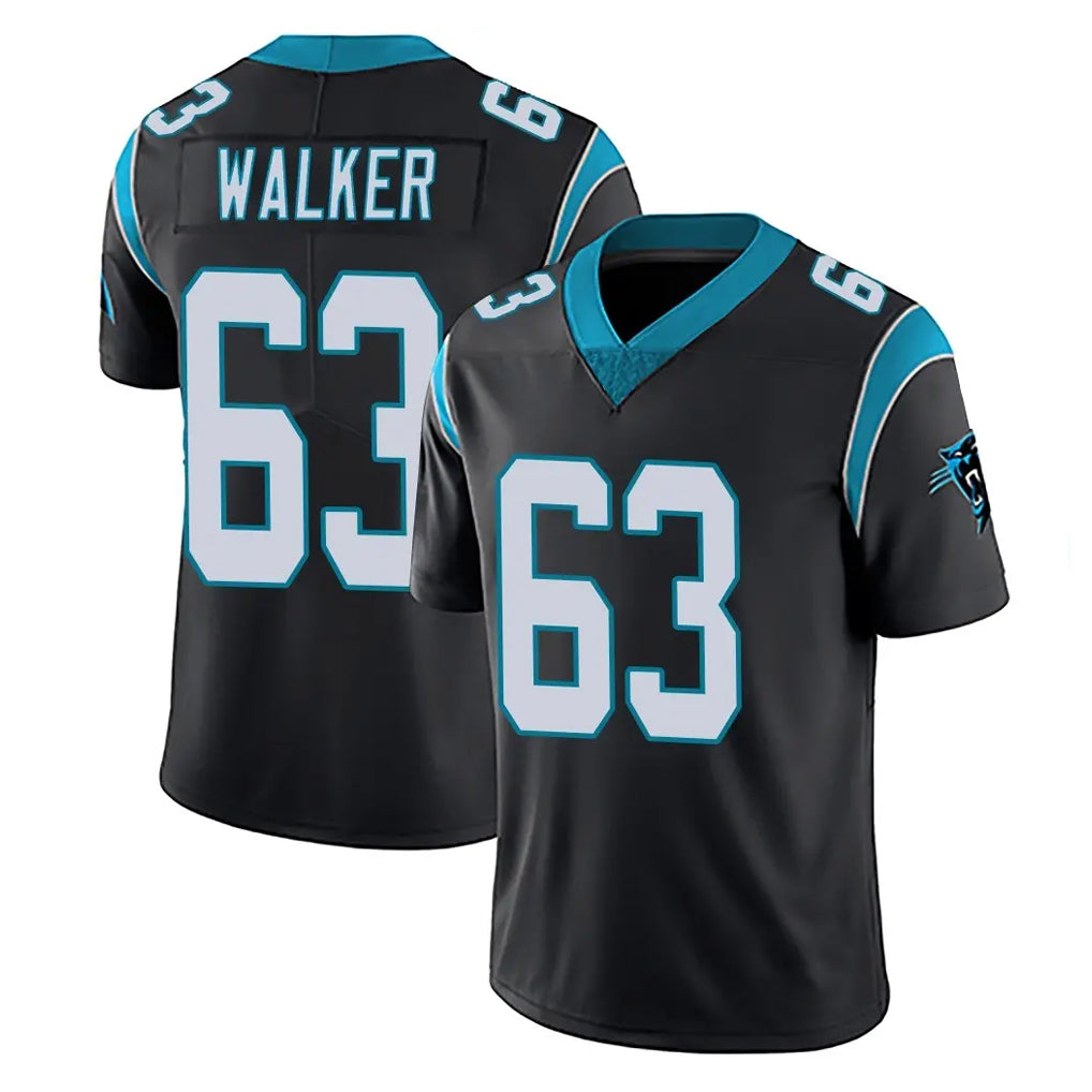 C.Panthers #63 Rasheed Walker Player Black Vapor Untouchable Limited Game Mdoa Stitched Jerseys (2)