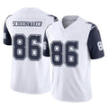 D.Cowboys #86 Luke Schoonmaker Player White-Navy Limited Vapor F.U.S.E. Home Game Mdoa Stitched Jerseys