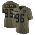 B.Bills #96 Deone Walker Player Olive Salute To Service Limited Game Mdoa Stitched Jerseys