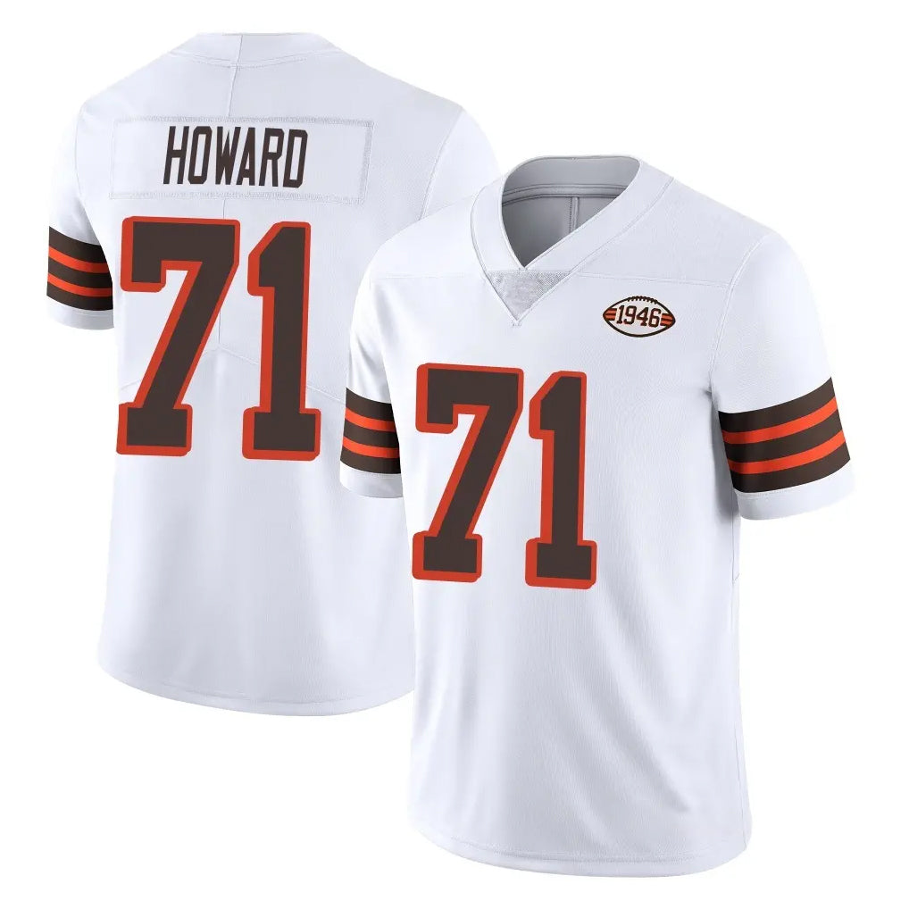 C.Browns #71 Tytus Howard Player White Limited  Vapor 1946 Collection Alternate Game Mdoa Stitched Jerseys
