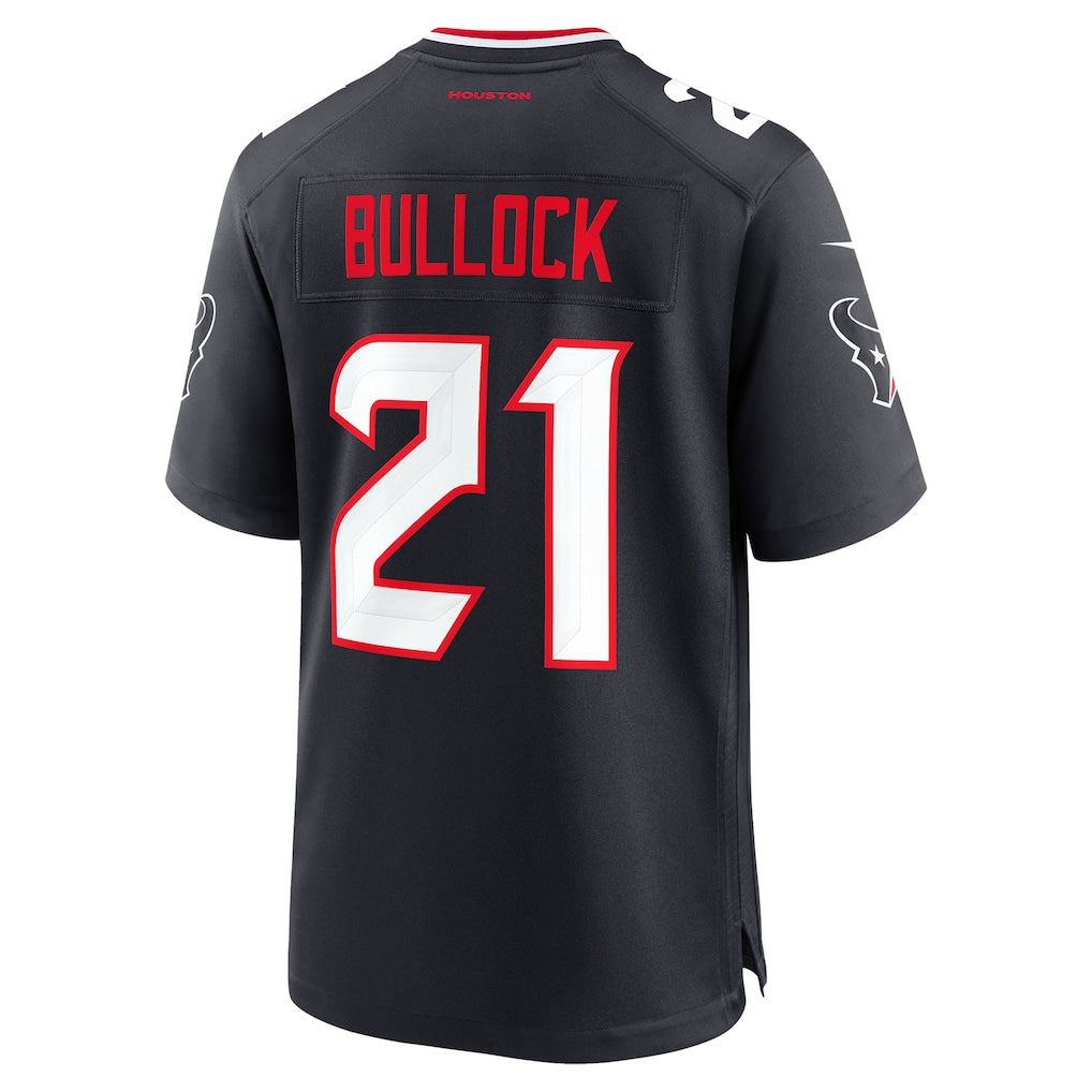 Mdoa H.Texans #21 Calen Bullock Navy Team Game Jersey