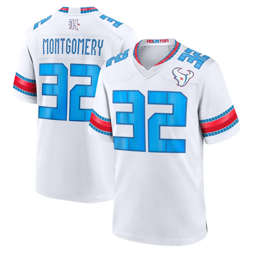 H.Texans #32 David Montgomery Player Whtie 2026 Rivalries Vapor Home Game Mdoa Stitched jerseys