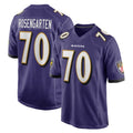 B.Ravens #70 Roger Rosengarten Player Purple Color Rush Home Game Mdoa Stitched Jerseys