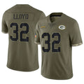 GB.Packers #32 MarShawn Lloyd Player Olive Salute To Service Limited Mdoa Stitched Jerseys