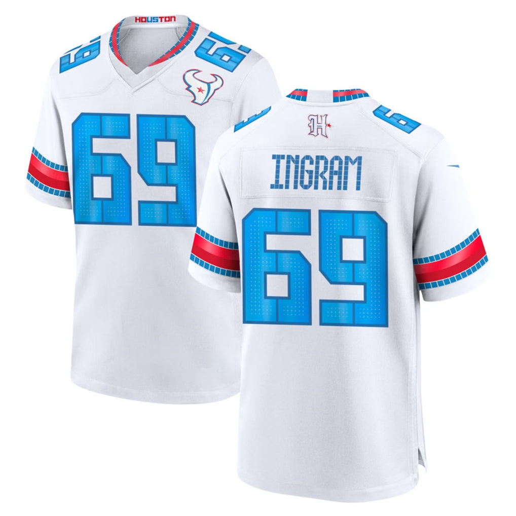 H.Texans #69 Edward Ingram Player Whtie 2026 Rivalries Vapor Home Game Mdoa Stitched jerseys