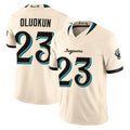 J.Jaguars #23 Foyesade Oluokun Player Natural Limited 2026 Rivalries Collection Game Mdoa Stitched Jerseys