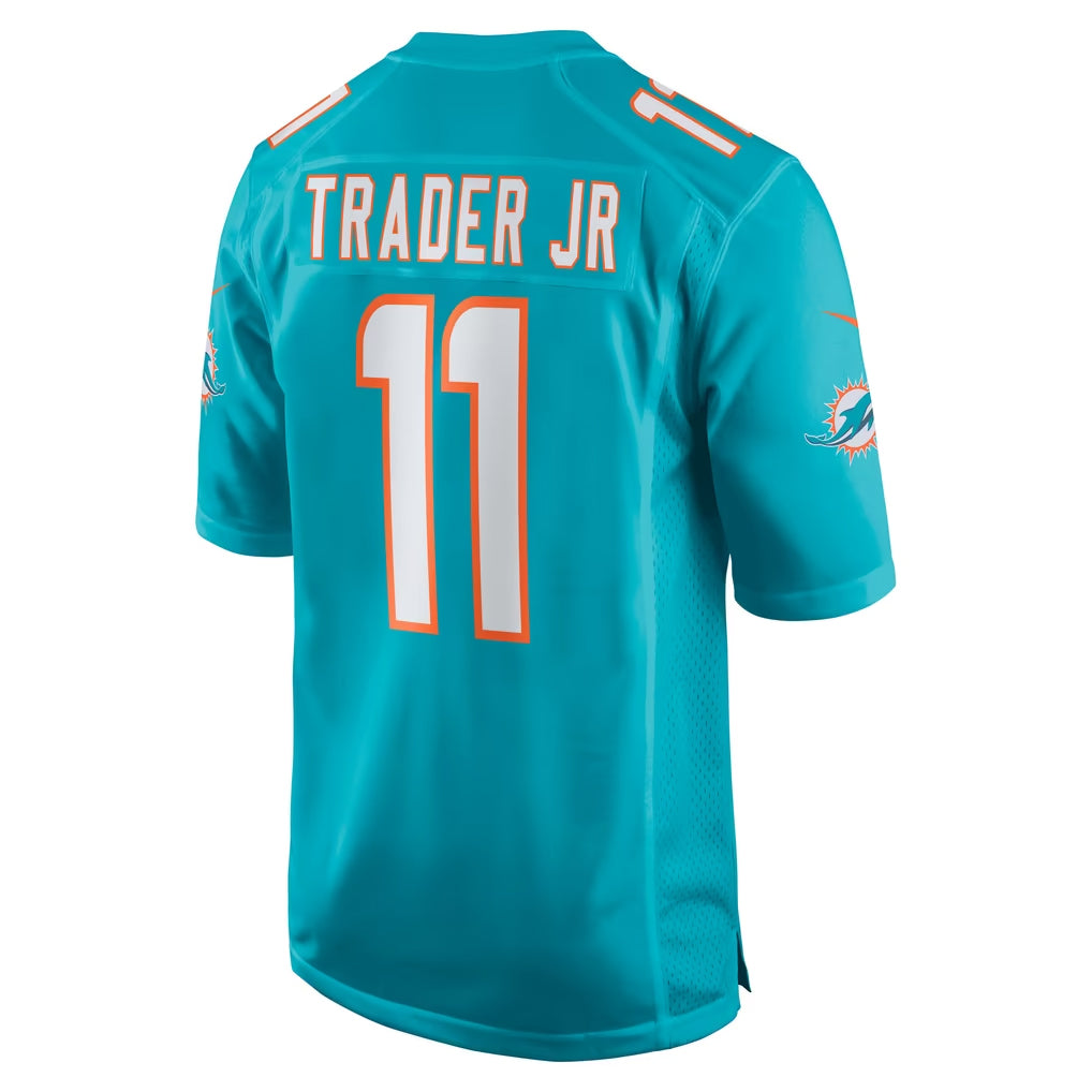 M.Dolphins #11 Dante Trader Jr. Player Aqua Home Game Mdoa Stitched Jerseys