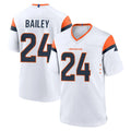 D.Broncos #24 Champ Bailey Player White Home Game Mdoa Stitched Jerseys