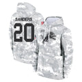 D.Lions #20 Barry Sanders Player Arctic Camo Salute to Service Hoodies Limited Game Mdoa Stitched Jerseys