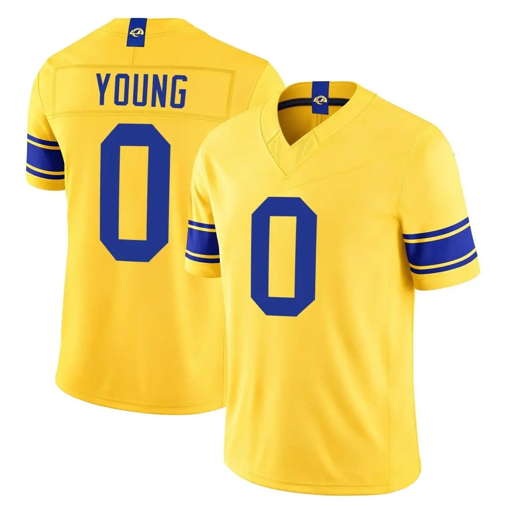 LA.Rams #0 Byron Young Player Gold Limited Classic Sol Vapor F.U.S.E.Home Game Mdoa Stitched Jerseys