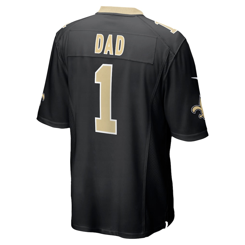 Mdoa NO.Saints #1 Dad Black Game Jersey
