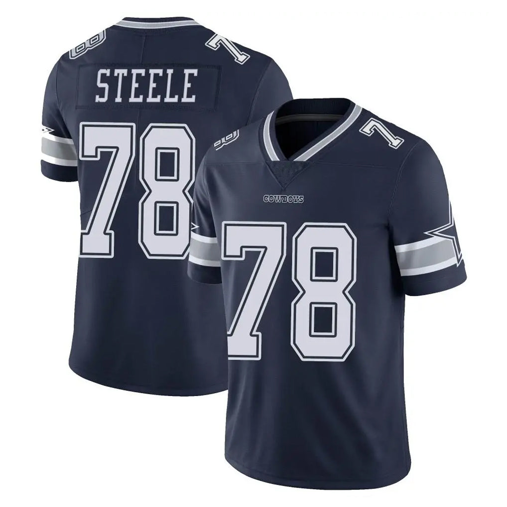 D.Cowboys #78 Terence Steele Player Navy Vapor Untouchable Limited Home Game Mdoa Stitched Jerseys