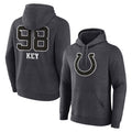 IN.Colts #98 Arden Key Player Charcoal Pullover Hoodies Limited Game Mdoa Stitched Jerseys
