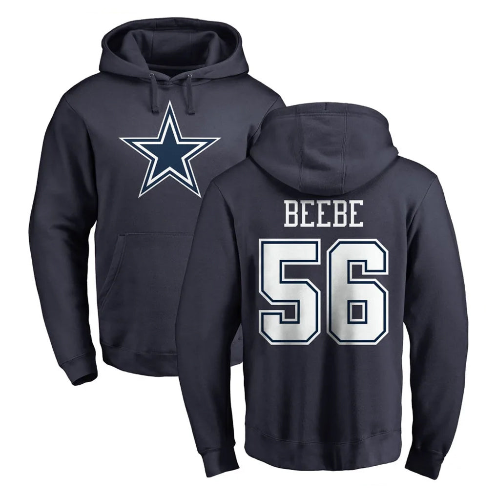 D.Cowboys #56 Cooper Beebe Player Navy Pullover Hoodies Limited Mdoa Stitched Jerseys