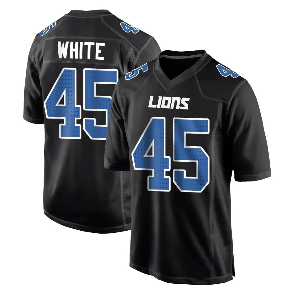 D.Lions #45 Devin White Player Black Fashion Home Game Mdoa Stitched Jerseys