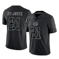 GB.Packers #21 Benjamin St-Juste Player Black Reflective Limited Home Game Mdoa Stitched Jerseys